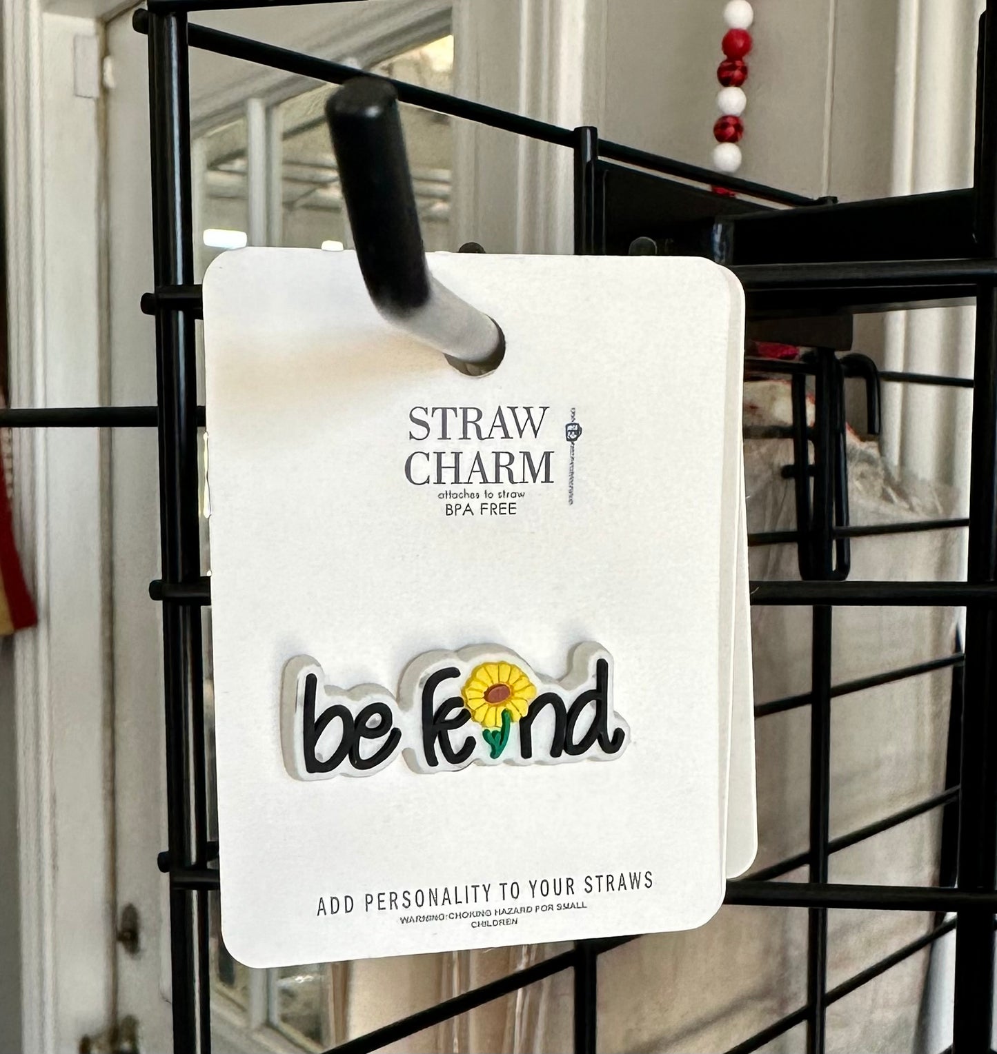 Bee Kind Straw Charm
