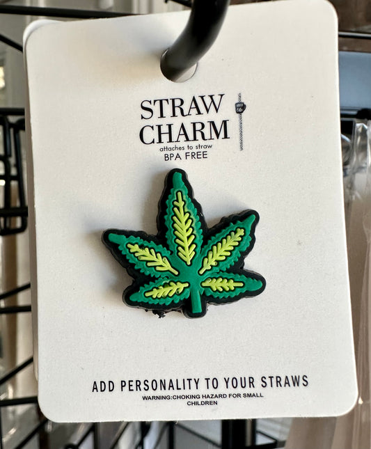 Leaf Straw Charm