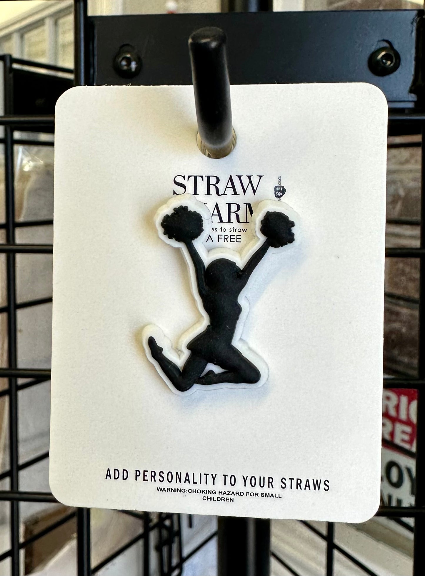 Cheerleader Straw Charm