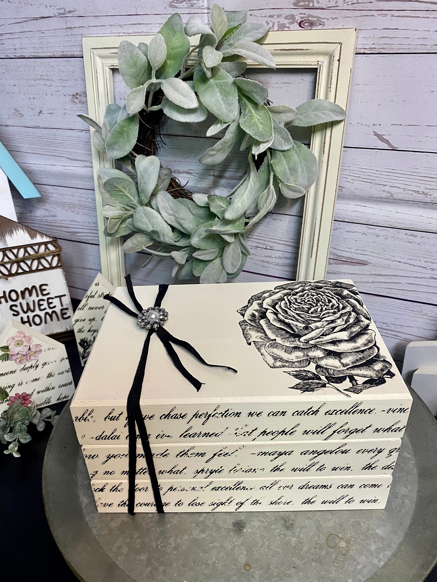 Wooden Book Stack