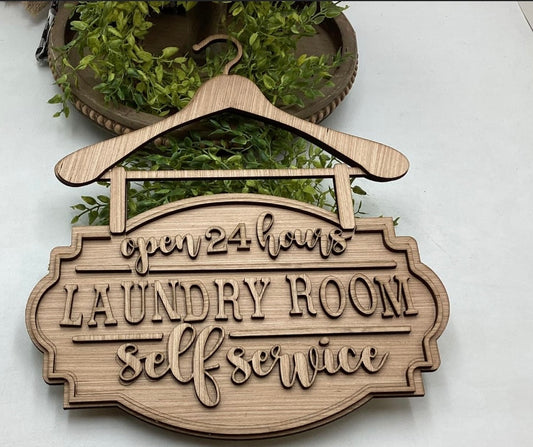 DIY Laundry room wall hanger