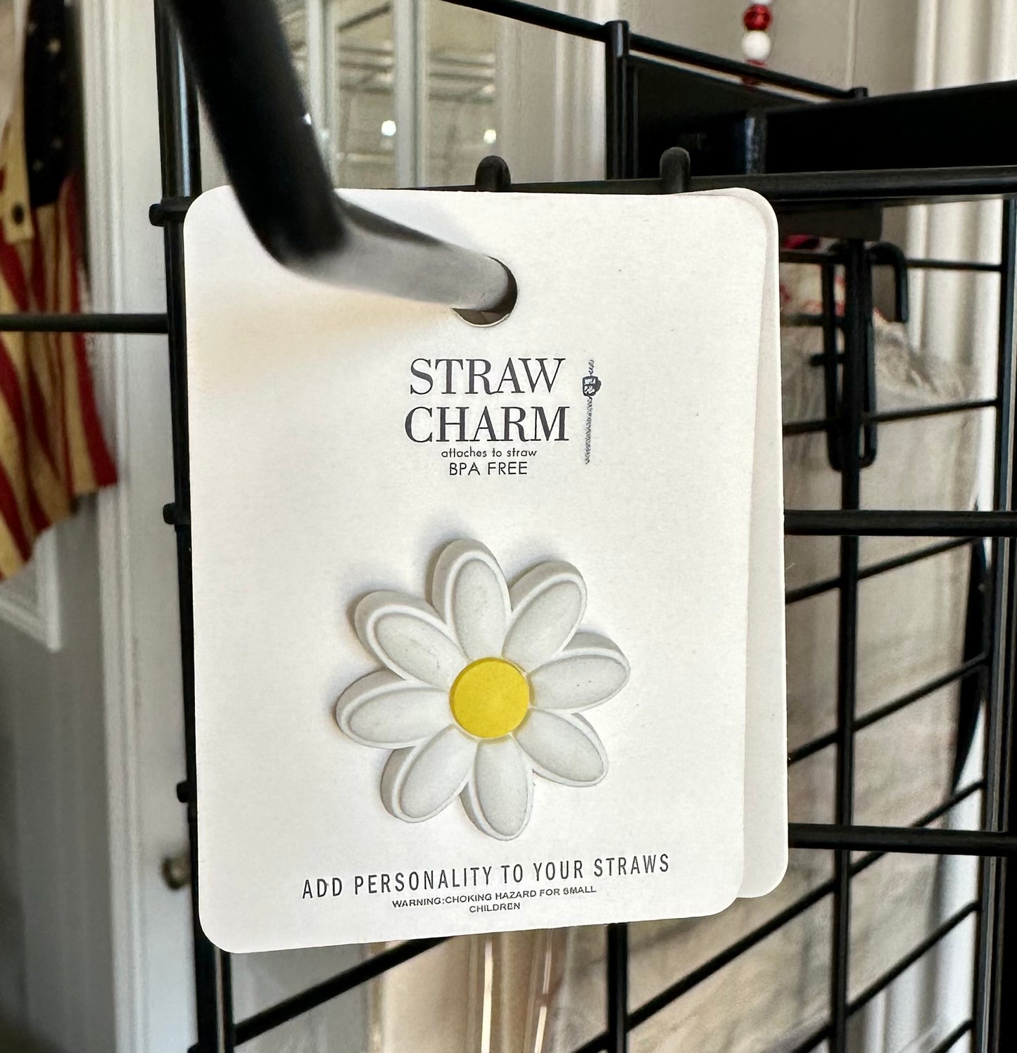 Daisy Straw Charm