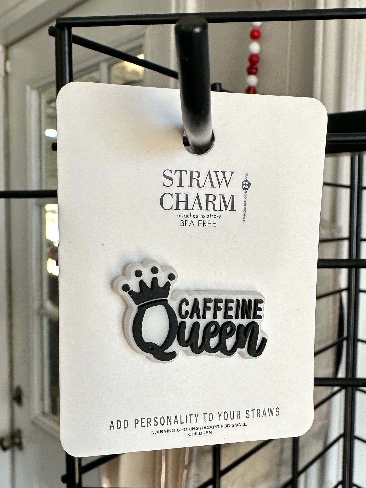 Caffeine Queen Straw Charm
