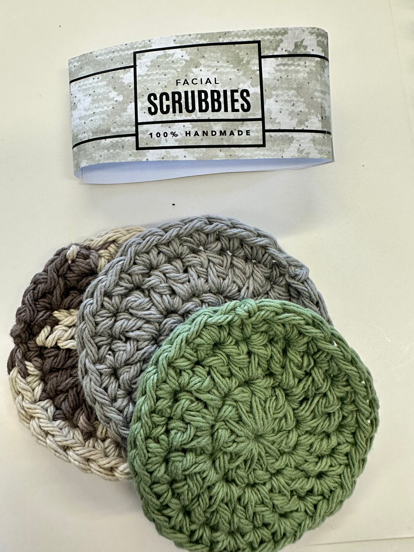 Crochet face scrubbies