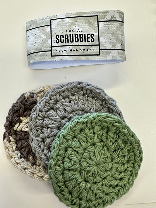 Crochet face scrubbies